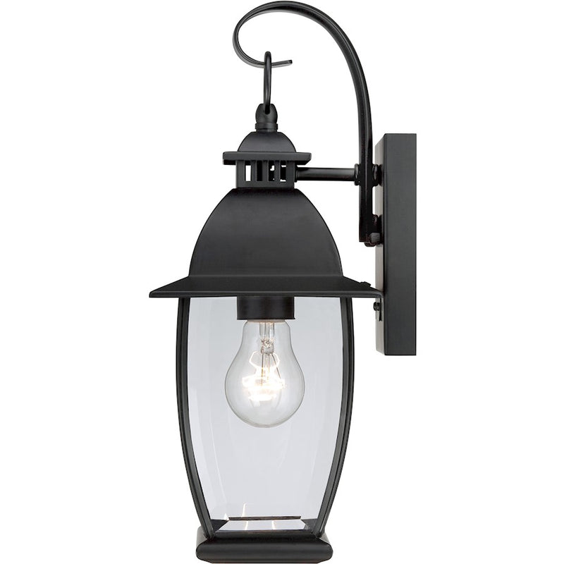 Quoizel 1 Light Bain Outdoor Wall Lantern in Mystic Black