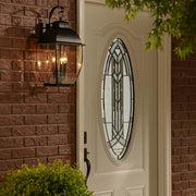 Quoizel 3 Light Bain Outdoor Wall Lantern in Mystic Black