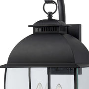 Quoizel 3 Light Bain Outdoor Wall Lantern in Mystic Black