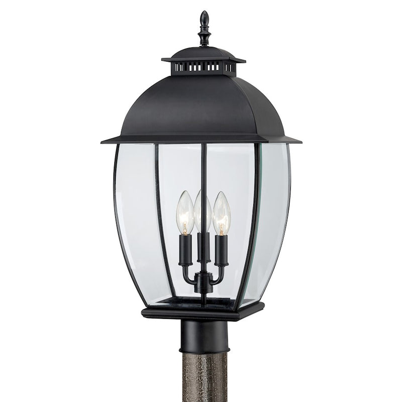 Quoizel 3 Light Bain Outdoor Fixture in Mystic Black