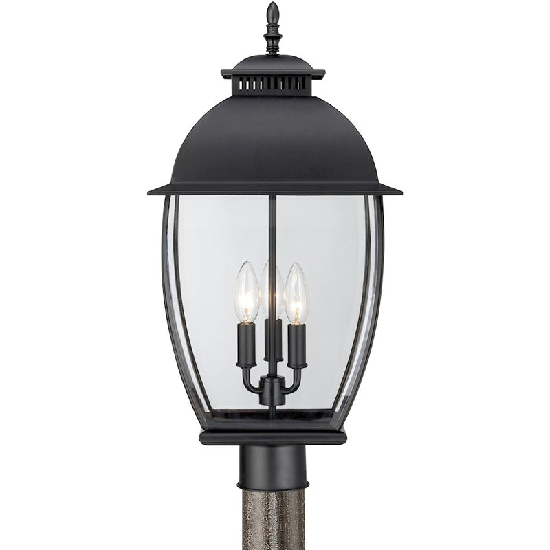 Quoizel 3 Light Bain Outdoor Fixture in Mystic Black