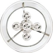 Quoizel Barlow 16in 4-Light Semi-Flush Mount | Transitional Polished Nickel and Clear Glass | Bedroom & Hallway | 16 x 16 x 14.5 in | Model BAW1716PK
