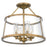 Quoizel Barlow 4 Light Semi-Flush Mount, Weathered Brass