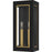 Quoizel Bourbon 2 Light 15" Outdoor Lantern, Black/Clear Glass