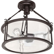 Quoizel Lighting Buchanan 3 Light Semi-Flush Mount, Western Bronze