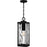 Quoizel Balchier 1Lt Mini Pendant, Matte Black/Clear Hammered Glass - BCR1507MBK