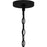 Quoizel Balchier 1Lt Mini Pendant, Matte Black/Clear Hammered Glass