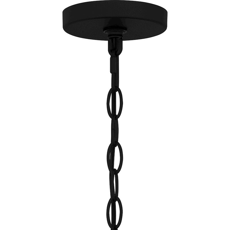 Quoizel Balchier 1 Light 7" Outdoor Lantern, Black/Clear Hammered