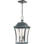 Quoizel Bardstown 3 Light Outdoor Hanging Lantern, Aged Verde