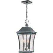Quoizel Bardstown 3 Light Outdoor Hanging Lantern, Aged Verde
