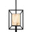 Quoizel Bentley 5 Light Island Light, Matte Black/Marble Glass