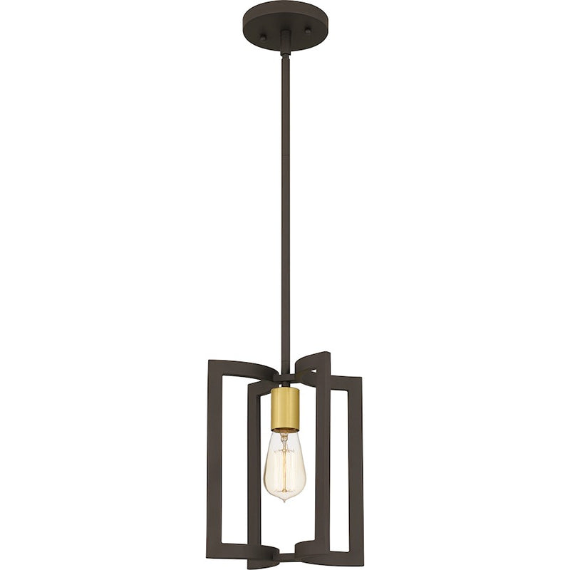 Quoizel Beaufain 1 Light Mini Pendant, Old Bronze