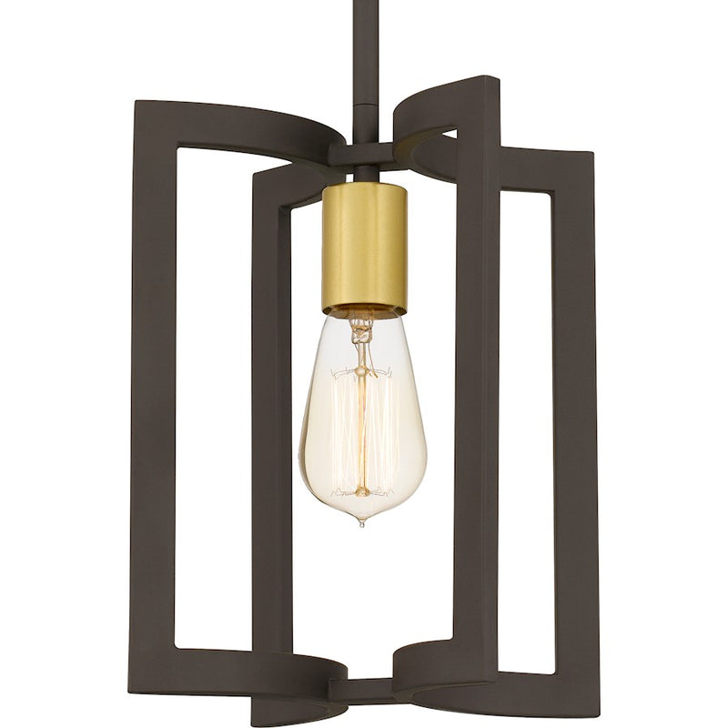 Quoizel Beaufain 1 Light Mini Pendant, Old Bronze