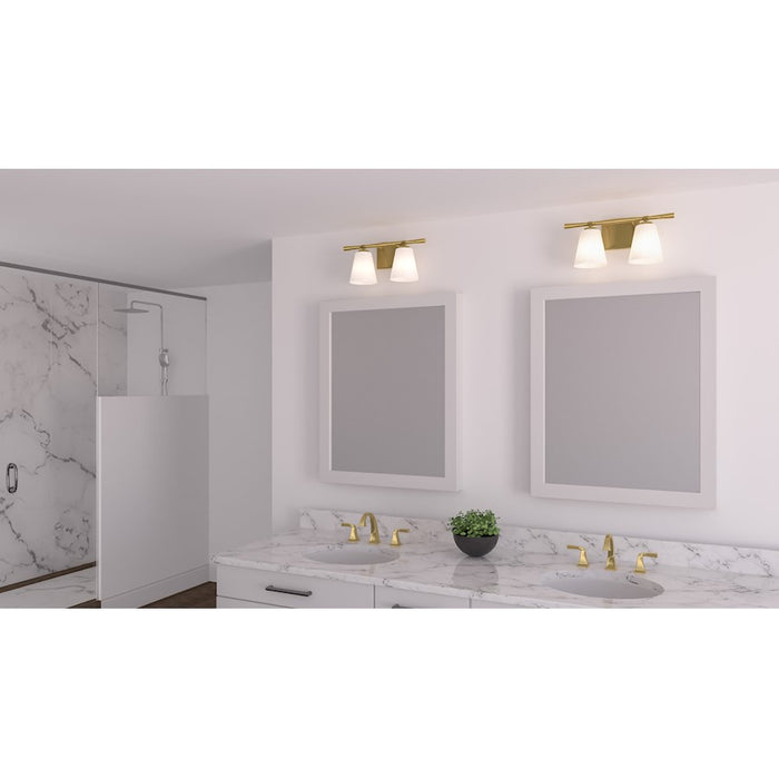 Quoizel Brindley 2 Light Bath Light, Opal Etched