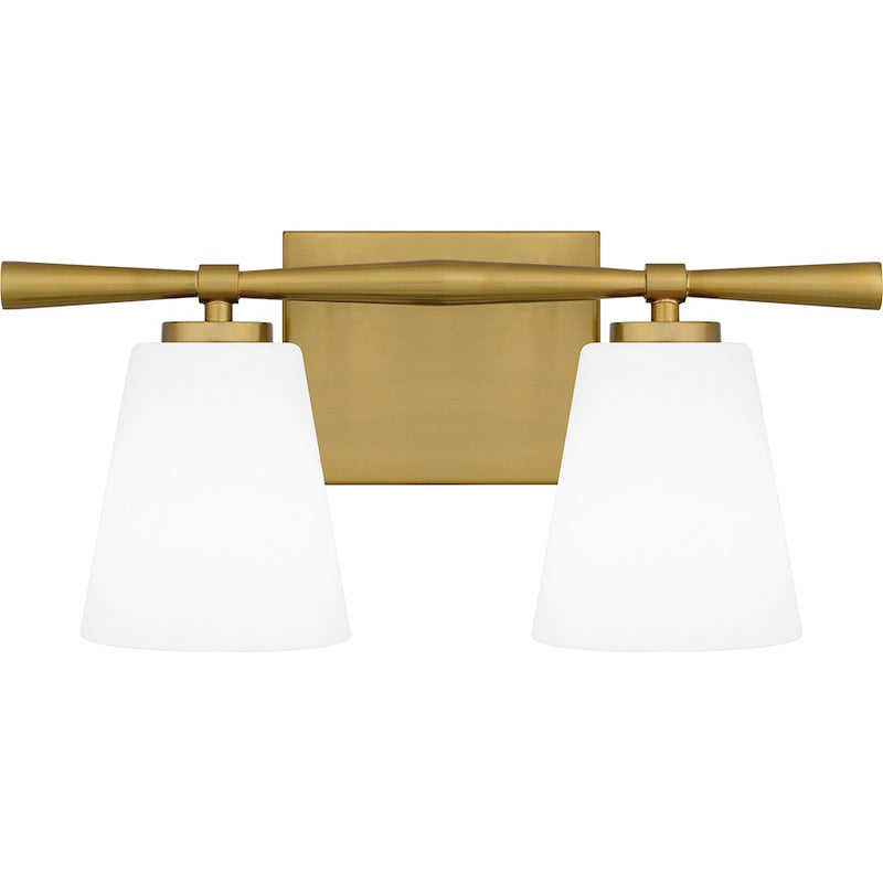 Quoizel Brindley 2 Light Bath Light, Opal Etched