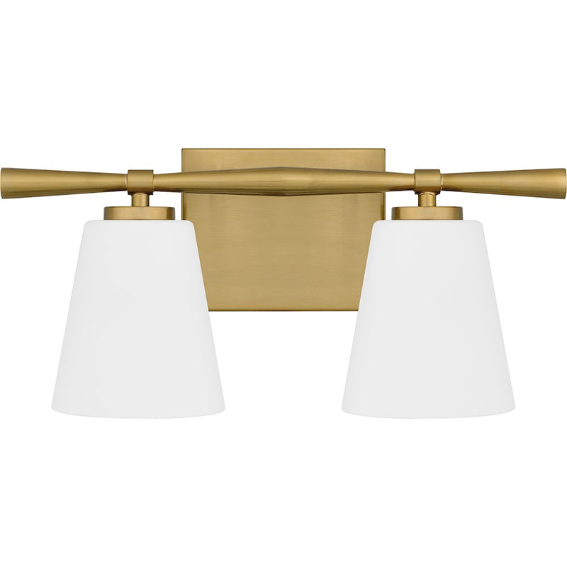Quoizel Brindley 2 Light Bath Light, Opal Etched