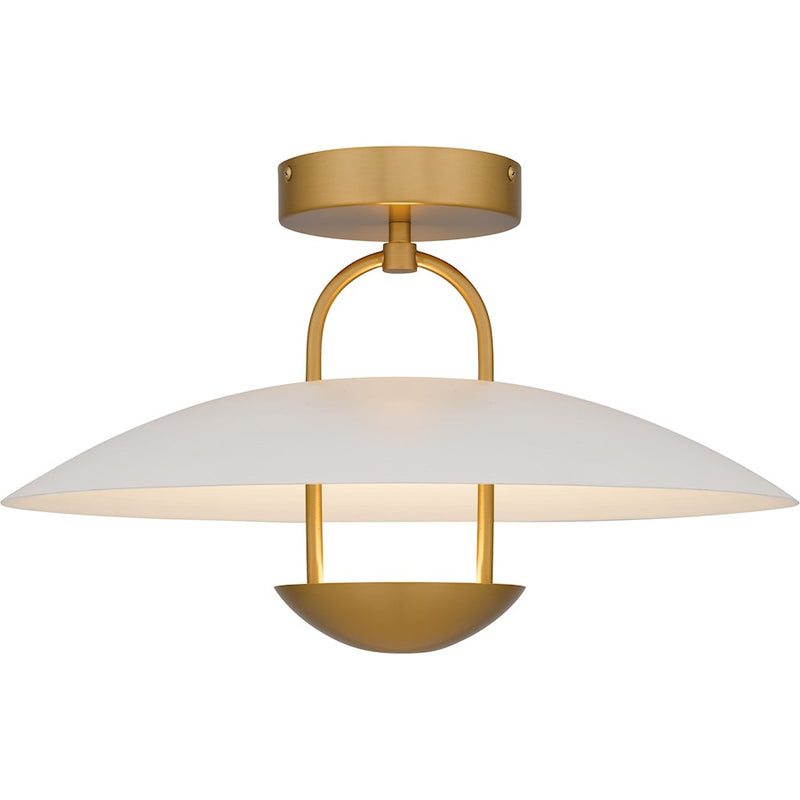 Quoizel Bingham Light Semi-Flush Mount, Brushed Gold/Metal - BIN1718BRG