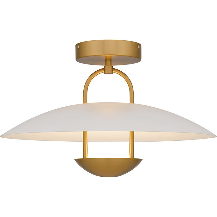 Quoizel Bingham Light Semi-Flush Mount, Brushed Gold/Metal - BIN1718BRG