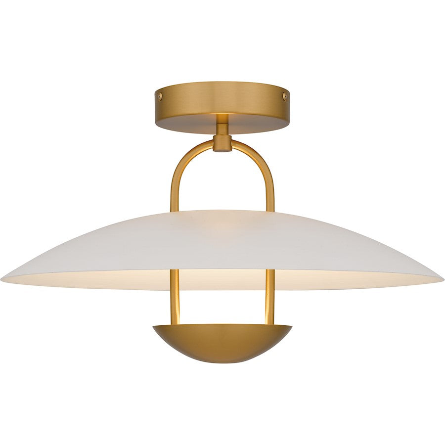 Quoizel Bingham Light Semi-Flush Mount, Brushed Gold/Metal - BIN1718BRG