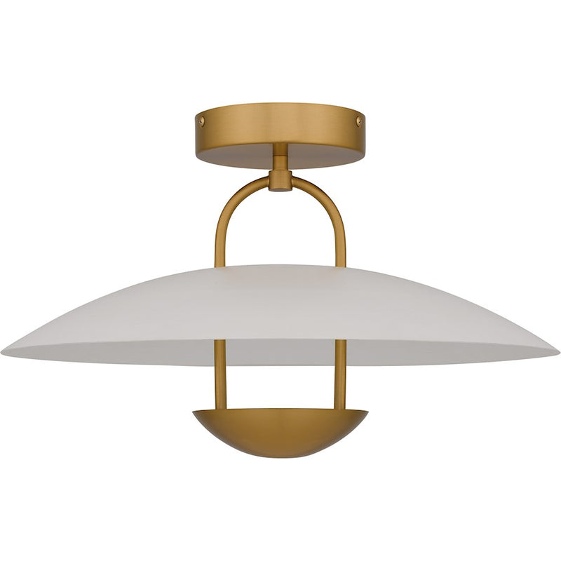 Quoizel Bingham Light Semi-Flush Mount, Brushed Gold/Metal