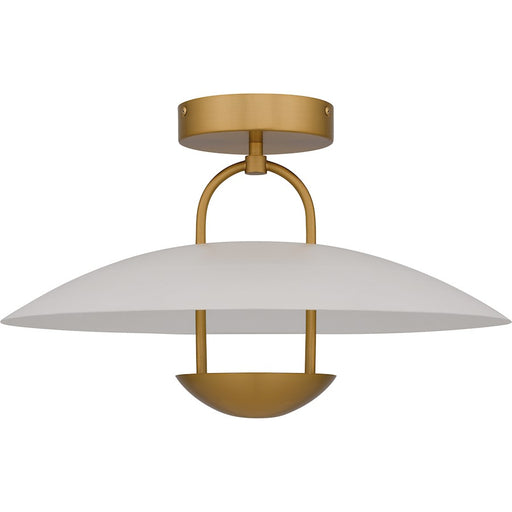 Quoizel Bingham Light Semi-Flush Mount, Brushed Gold/Metal