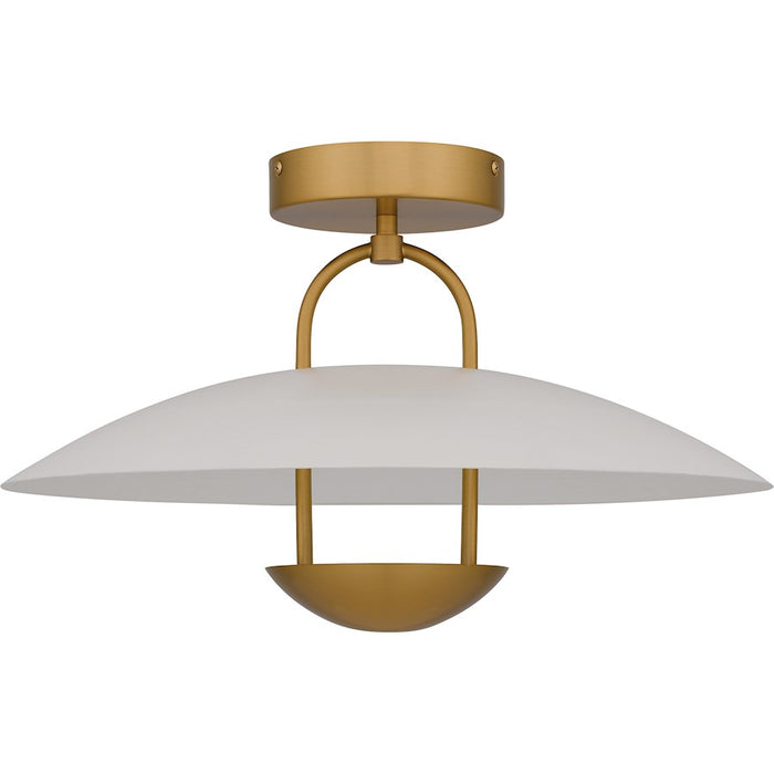 Quoizel Bingham Light Semi-Flush Mount, Brushed Gold/Metal