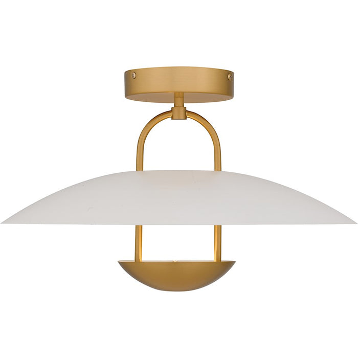 Quoizel Bingham Light Semi-Flush Mount, Brushed Gold/Metal