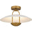 Quoizel Bingham Light Semi-Flush Mount, Brushed Gold/Metal