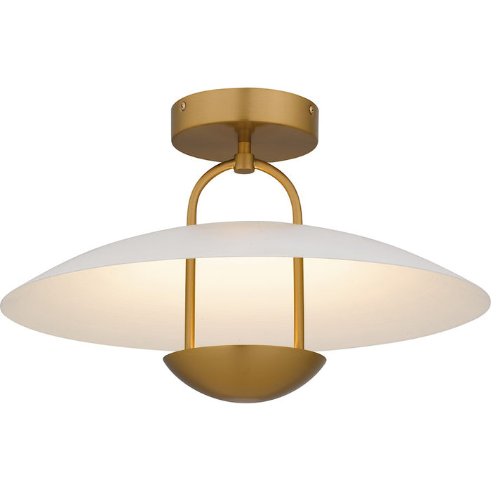 Quoizel Bingham Light Semi-Flush Mount, Brushed Gold/Metal