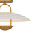 Quoizel Bingham Light Semi-Flush Mount, Brushed Gold/Metal