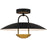 Quoizel Bingham Light Semi-Flush Mount, Matte Black/Metal - BIN1718MBK
