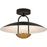 Quoizel Bingham Light Semi-Flush Mount, Matte Black/Metal