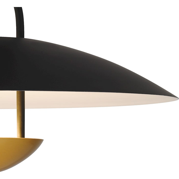 Quoizel Bingham Light Semi-Flush Mount, Matte Black/Metal