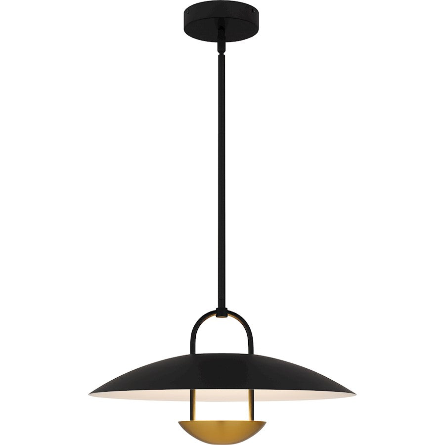 Quoizel Bingham Light Pendant, Matte Black/Metal - BIN2818MBK