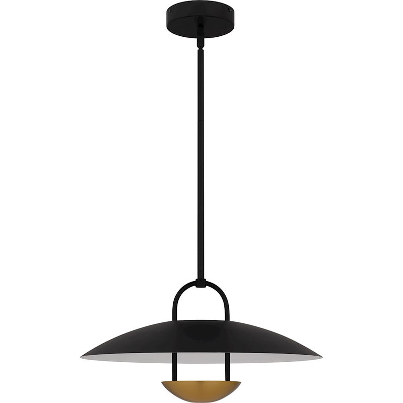 Quoizel Bingham Light Pendant, Matte Black/Metal