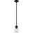 Quoizel Blanche 1 Light Mini Pendant, Matte Black
