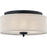 Quoizel Blanche 3 Light Flush Mount, Matte Black