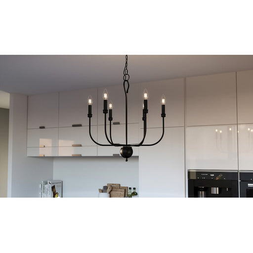 Quoizel Blanche Chandelier, Matte Black