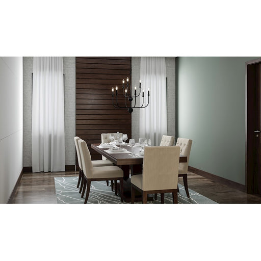 Quoizel Blanche Chandelier, Matte Black