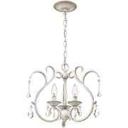 Quoizel Blanca 3 Light Semi-Flush Mount, Antique White