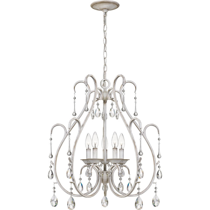 Quoizel Blanca 5 Light Chandelier, Antique White