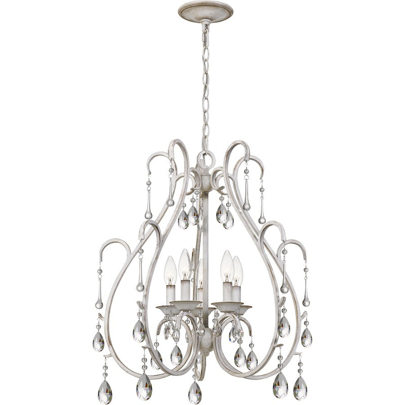 Quoizel Blanca 5 Light Chandelier, Antique White