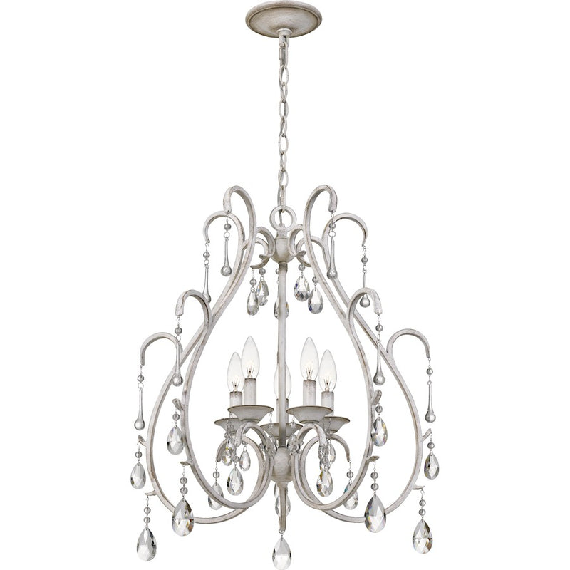 Quoizel Blanca 5 Light Chandelier, Antique White