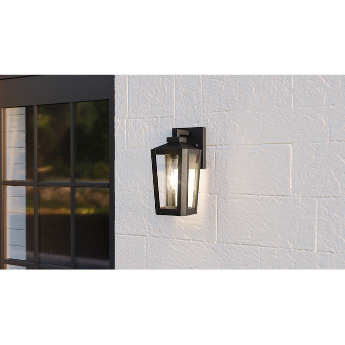 Quoizel Blomfield 1 Light Outdoor Lantern, Matte Black/Beveled
