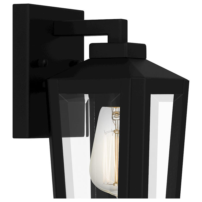 Quoizel Blomfield 1 Light Outdoor Lantern, Matte Black/Beveled