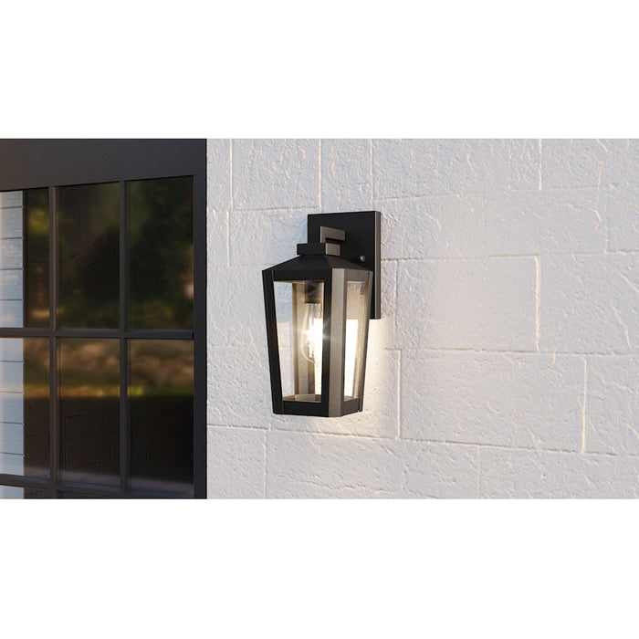 Quoizel Blomfield 1 Light Outdoor Lantern, Matte Black/Beveled