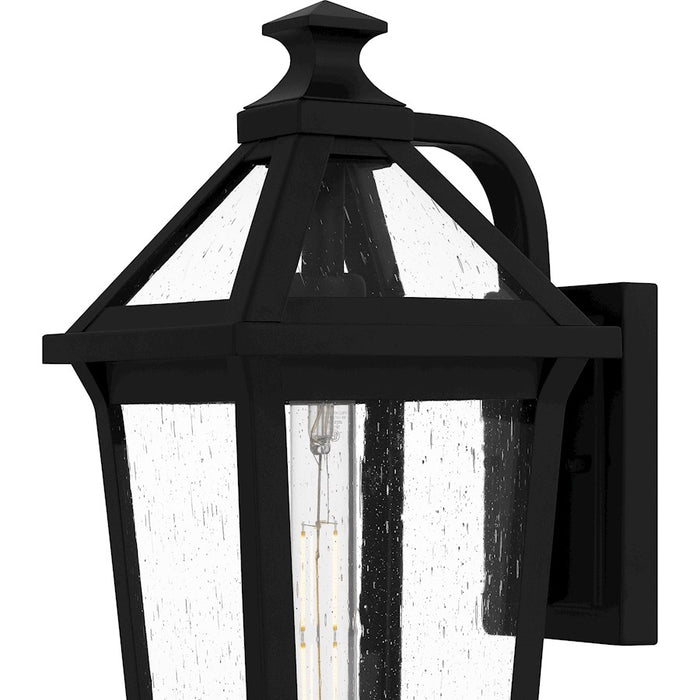 Quoizel Boulevard 1 Light 18" Outdoor Lantern, Black/Clear Seedy