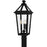 Quoizel Boulevard 3 Light Outdoor Post Lantern, Black/Clear Seedy - BLV9009MBK