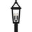 Quoizel Boulevard 3 Light Outdoor Post Lantern, Black/Clear Seedy