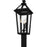 Quoizel Boulevard 3 Light Outdoor Post Lantern, Black/Clear Seedy